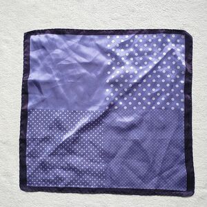 CON.STRUCT Pocket Square Mens Purple Polka Swiss Dots 100% Silk Luxury